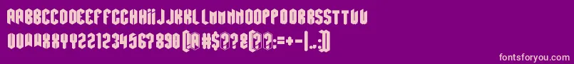 Hexatus Font – Pink Fonts on Purple Background