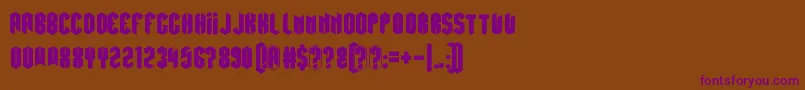 Hexatus Font – Purple Fonts on Brown Background