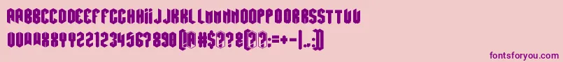 Hexatus Font – Purple Fonts on Pink Background