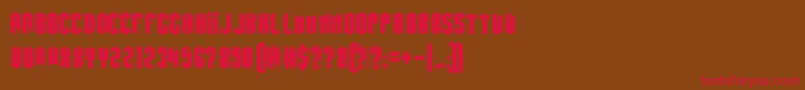 Hexatus Font – Red Fonts on Brown Background