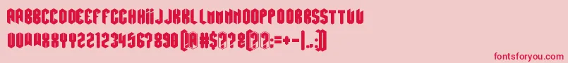 Hexatus Font – Red Fonts on Pink Background