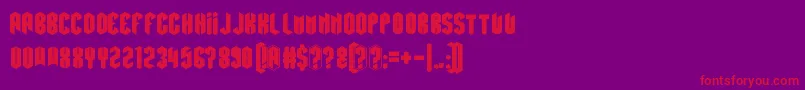Hexatus Font – Red Fonts on Purple Background