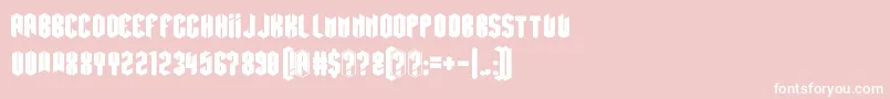 Hexatus Font – White Fonts on Pink Background