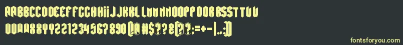 Hexatus Font – Yellow Fonts on Black Background