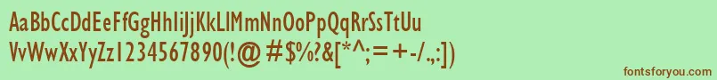 GillCondensedSsiCondensed Font – Brown Fonts on Green Background