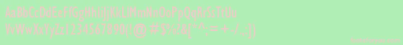 GillCondensedSsiCondensed Font – Pink Fonts on Green Background