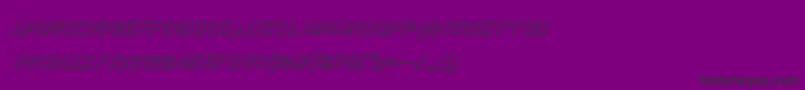 Kangaroocourt3Dital-Schriftart – Schwarze Schriften auf violettem Hintergrund