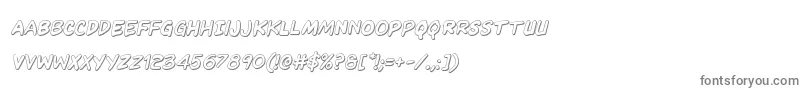 Kangaroocourt3Dital-Schriftart – Graue Schriften auf weißem Hintergrund