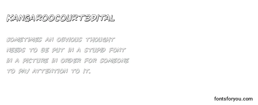 Kangaroocourt3Dital Font