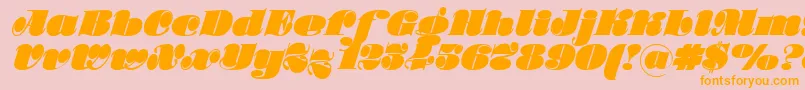 Stilla Font – Orange Fonts on Pink Background