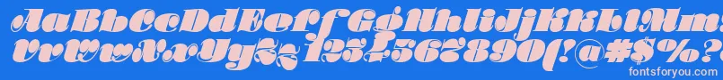 Stilla Font – Pink Fonts on Blue Background