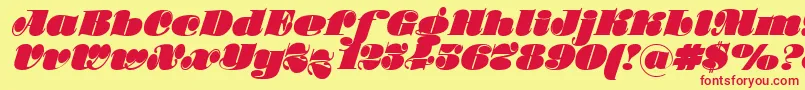 Stilla Font – Red Fonts on Yellow Background