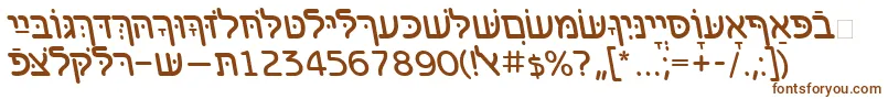 Шрифт BenzionhebrewttItalic – коричневые шрифты на белом фоне