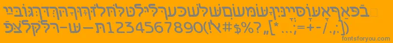 BenzionhebrewttItalic Font – Gray Fonts on Orange Background