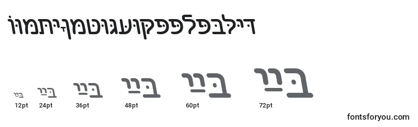 Größen der Schriftart BenzionhebrewttItalic