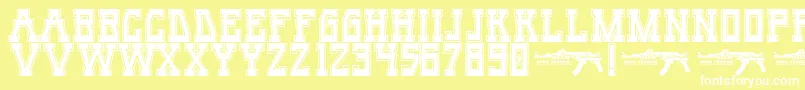 UmarSlabCollege Font – White Fonts on Yellow Background
