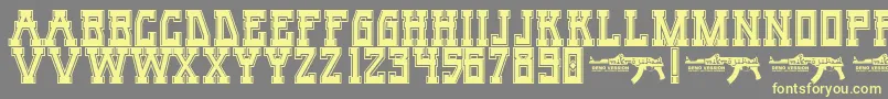UmarSlabCollege Font – Yellow Fonts on Gray Background