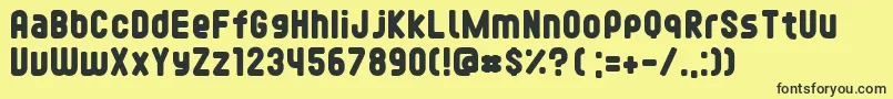 FontopofontopoRegular-Schriftart – Schwarze Schriften auf gelbem Hintergrund