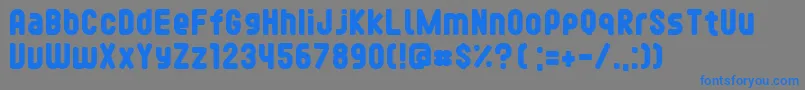 FontopofontopoRegular Font – Blue Fonts on Gray Background