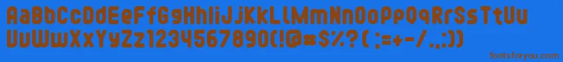 Шрифт FontopofontopoRegular – коричневые шрифты на синем фоне