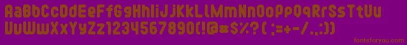 FontopofontopoRegular-fontti – ruskeat fontit violetilla taustalla