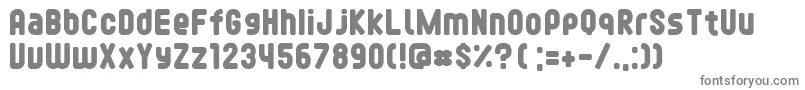 FontopofontopoRegular-fontti – harmaat kirjasimet valkoisella taustalla