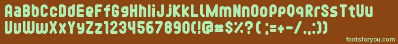FontopofontopoRegular Font – Green Fonts on Brown Background