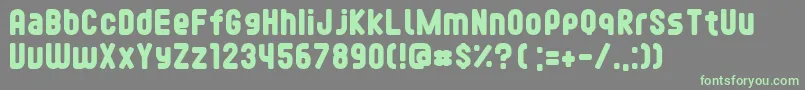 FontopofontopoRegular Font – Green Fonts on Gray Background