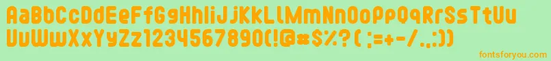 FontopofontopoRegular Font – Orange Fonts on Green Background