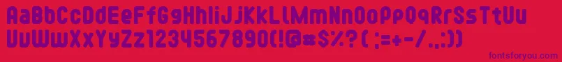 Шрифт FontopofontopoRegular – фиолетовые шрифты на красном фоне