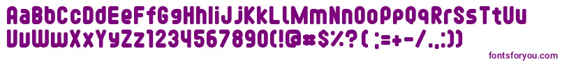 Шрифт FontopofontopoRegular – фиолетовые шрифты на белом фоне