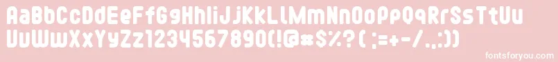 FontopofontopoRegular Font – White Fonts on Pink Background