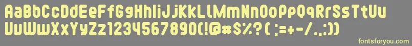 FontopofontopoRegular Font – Yellow Fonts on Gray Background