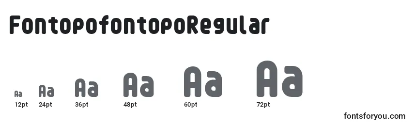 Размеры шрифта FontopofontopoRegular