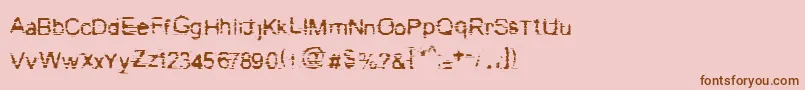 Шрифт Badcargo2 – коричневые шрифты на розовом фоне