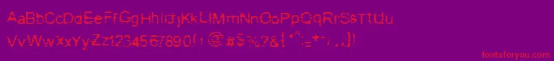 Badcargo2 Font – Red Fonts on Purple Background