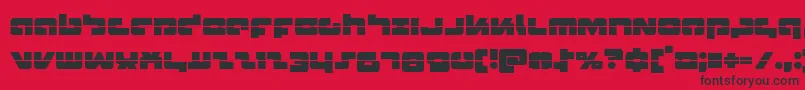 Boomsticklaser-Schriftart – Schwarze Schriften auf rotem Hintergrund