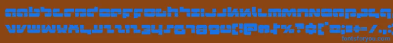 フォントBoomsticklaser – 茶色の背景に青い文字