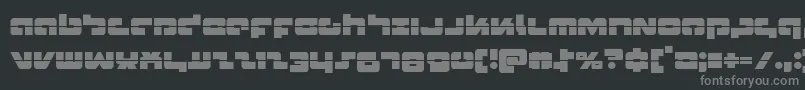 Boomsticklaser-Schriftart – Graue Schriften auf schwarzem Hintergrund