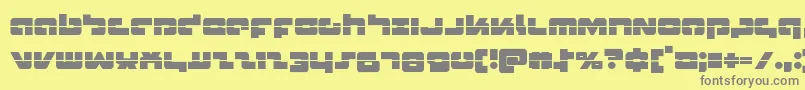 Fonte Boomsticklaser – fontes cinzas em um fundo amarelo