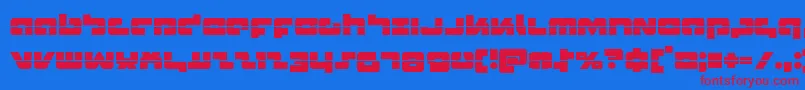 Boomsticklaser Font – Red Fonts on Blue Background