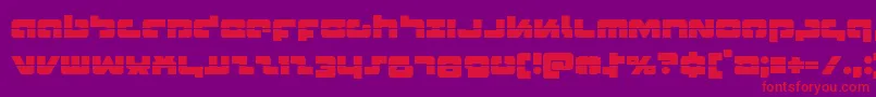 フォントBoomsticklaser – 紫の背景に赤い文字