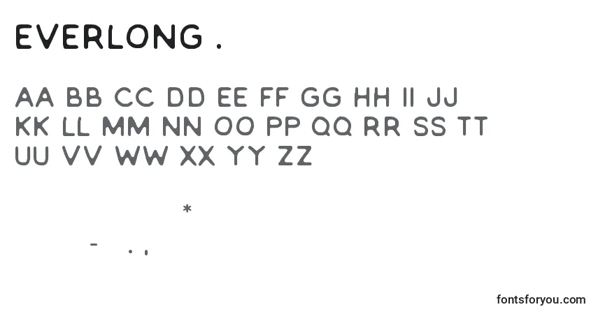 Czcionka Everlong2.0 – alfabet, cyfry, specjalne znaki