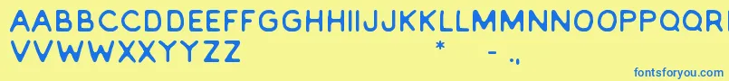 Everlong2.0 Font – Blue Fonts on Yellow Background