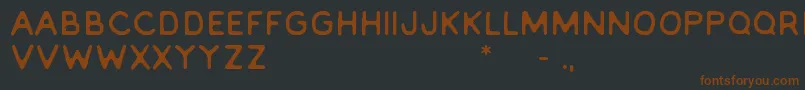 Fonte Everlong2.0 – fontes marrons em um fundo preto