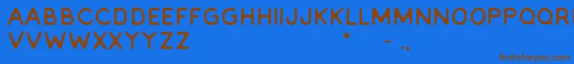 Everlong2.0 Font – Brown Fonts on Blue Background