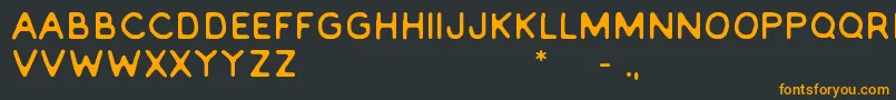 Czcionka Everlong2.0 – pomarańczowe czcionki na czarnym tle