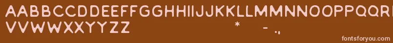 Шрифт Everlong2.0 – розовые шрифты на коричневом фоне