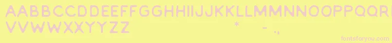 Everlong2.0 Font – Pink Fonts on Yellow Background