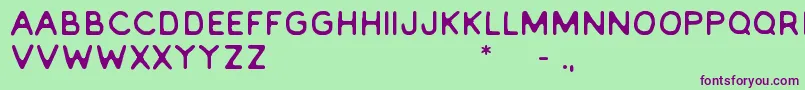 Everlong2.0 Font – Purple Fonts on Green Background